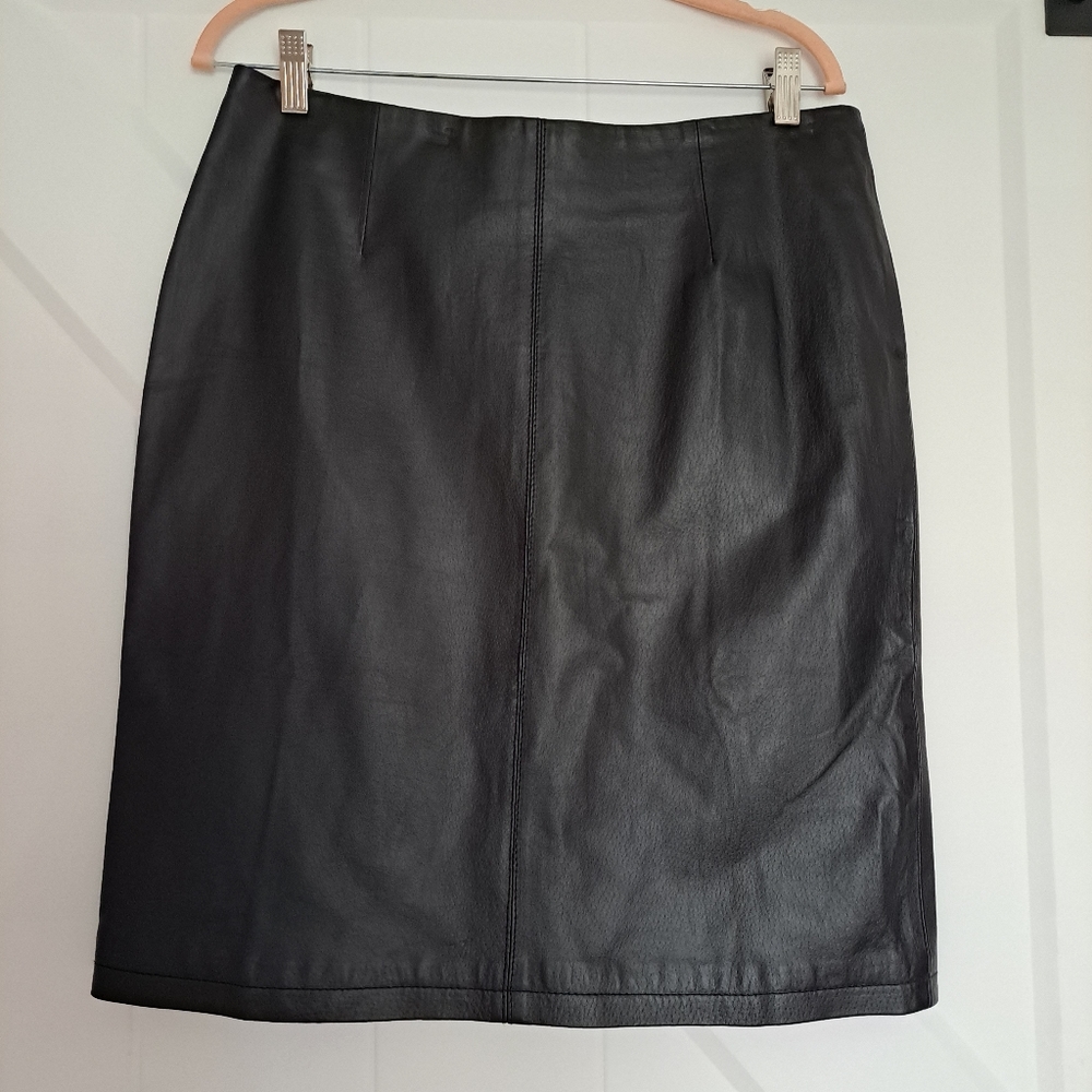 Leather Skirt, Chadwicks of Boston, Black size 10